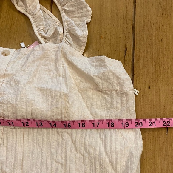 Anthropologie Women’s Blu Pepper Maxi Peasant Sleeveless Ruffles Cream NEW 1XL - Picture 11 of 16